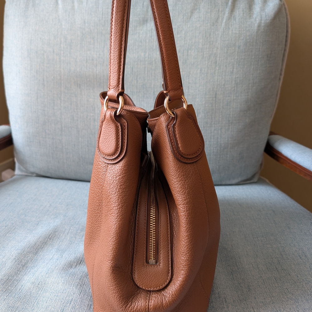 Coach Tan Leather Women's Bag - Picture 6 of 12